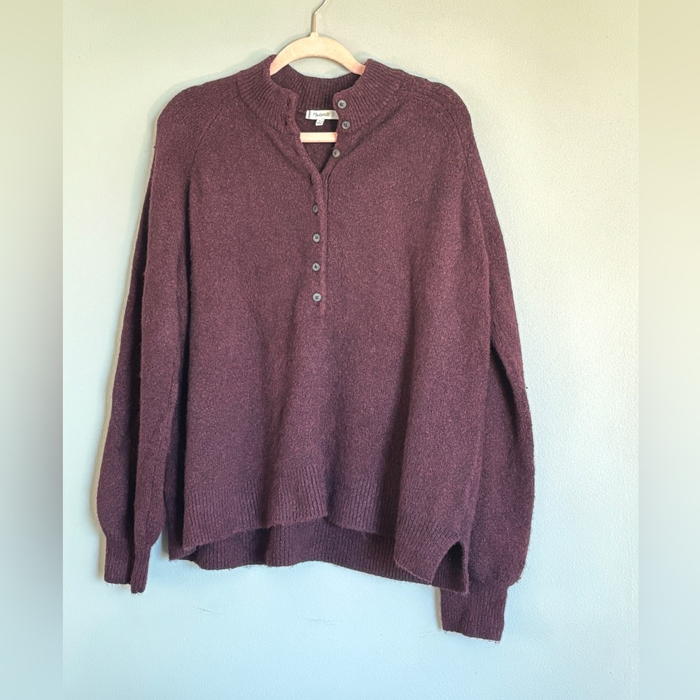 Madewell Henley Mock-neck Sweater Large